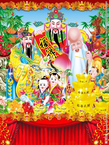 福禄寿装饰画图片