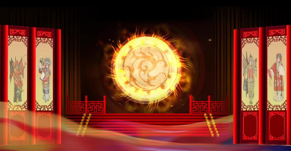 花木兰大鼓背景_1920x1000_高清视频素材下载(编号:3269123)_舞台背景