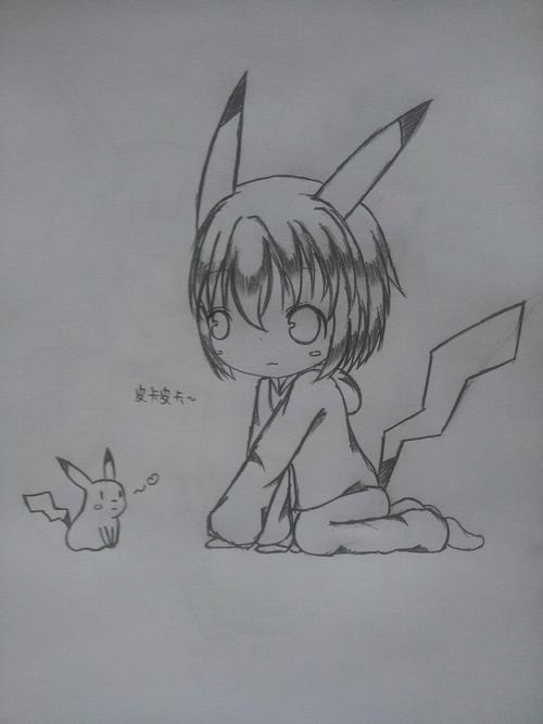 手绘人物图片铅笔画