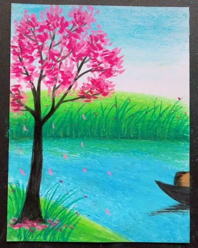 大班美术—画春天