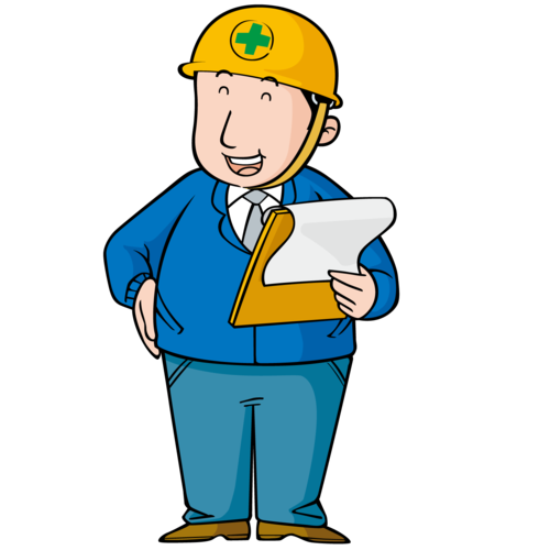 卡通职业工地工程师图片