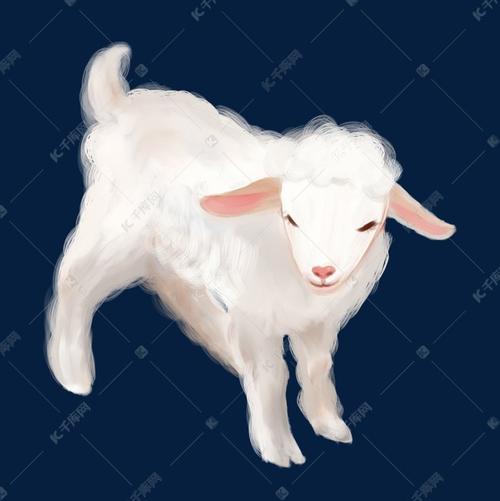 梦幻唯美动物小绵羊素材