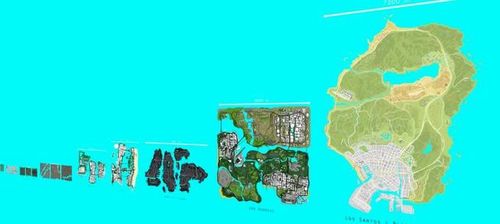 《gta》历代地图大小对比,全部加起来没《gta5》一半大?