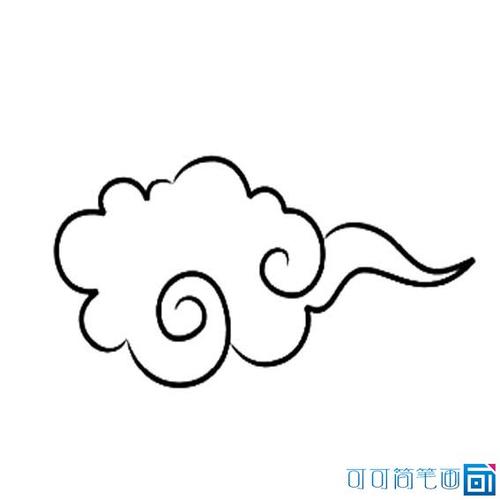 画画白云简笔画图片