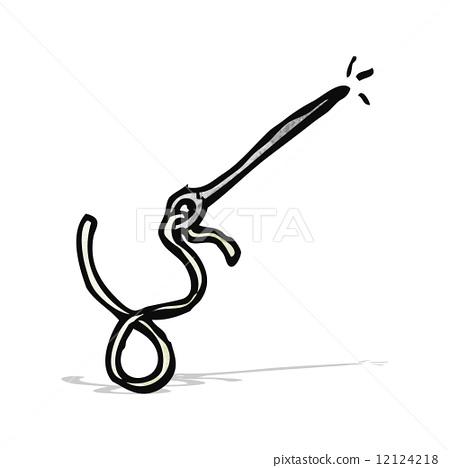 图库插图: sewing needle cartoon