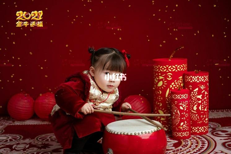 年画儿童写真照√2021新年主题_新年去哪玩_摄影_儿童