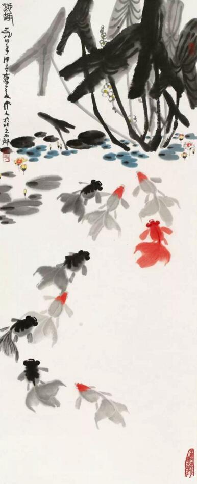 新年就要到啦,送大家一组大师吴作人的金鱼作品,预祝朋友们新春金玉