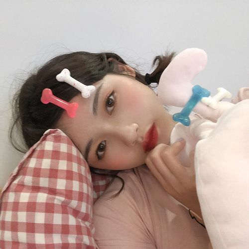 日系辣妹原宿风土酷女孩ins朋克血腥萝莉骨头刘海发夹