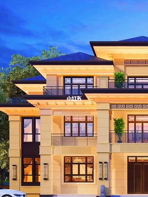 5开间漂亮现代中式风格别墅_别墅_中式风格_自建房_农村自建房_家居
