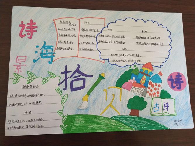 二十六小六一班《诗海拾贝手抄报展示活动》