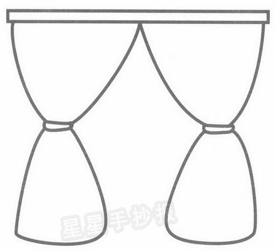 窗帘简笔画