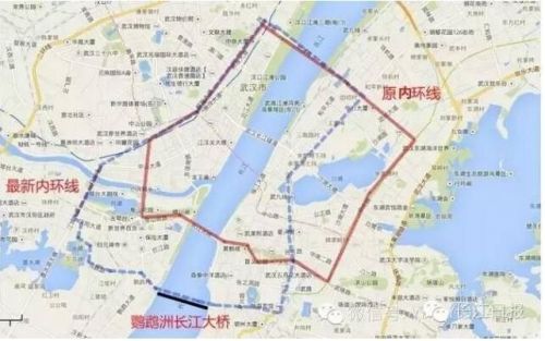 重新规划后的内环线:鹦鹉洲大桥—津水路—中山路