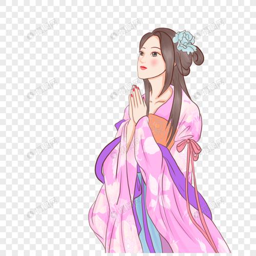 美女为你祈福