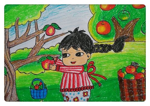 叶洁梅老师  作品名称:《摘果子》