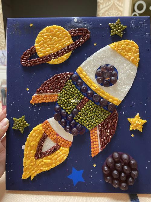 创意豆豆贴画_diy手工制作_兴趣爱好_手工