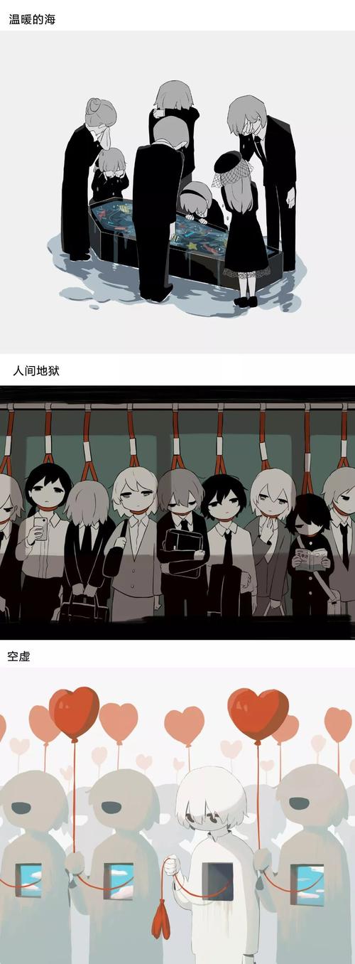 日本网络画师アボガド6(avogado6)靠着独特的忧郁画风在推特上享有极