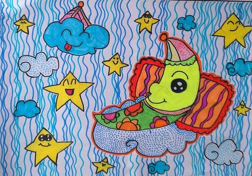 彩笔绘制 缤纷童年-------茶陵县解放学校(云阳分校) 二年级儿童画