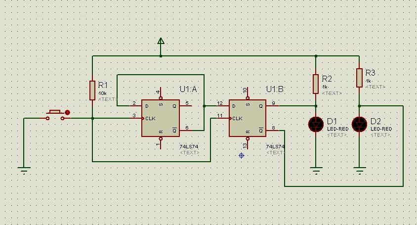 请问双d触发器74ls74制作电路图是怎样的?