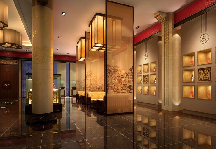 仿古白酒展厅博物馆中式风格展厅装修图片500平米