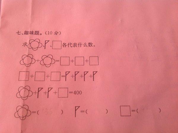 四年级趣味数学题:求