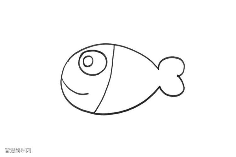 卡通小鱼的简单画法