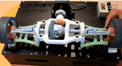 其中一边车轮陷入泥泞路段,轮胎不断打滑, 如果没有差速锁或者没有