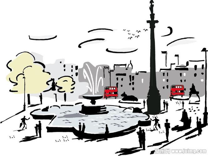 伦敦风景插画矢量图片(图片id:612629)_-城市风光-矢量素材_ 聚图网