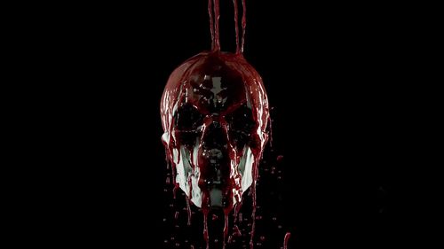 三维骷髅血液流动脑浆爆裂vj开场_1920x1080_高清视频