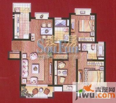 宝地东花园宝地东花园3房141平米户型图3室2厅2卫1厨