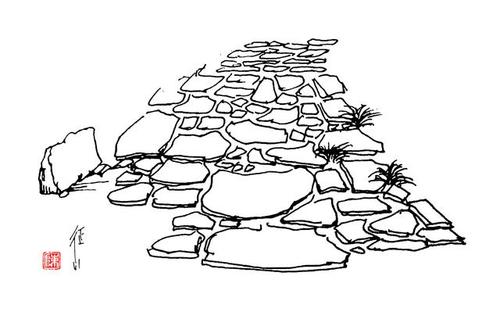 用钢笔画石板路就是这么简单,跟着步骤5分钟学会!