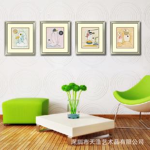 抽象客厅装饰画 儿童房装饰画 卡通画 进口原版画芯