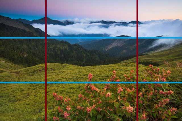 拍照技巧风景摄影中的三分法与井字构图
