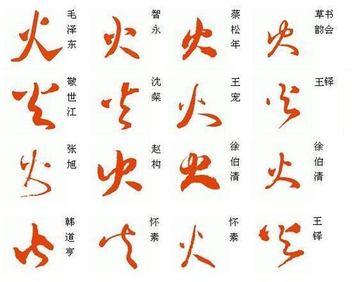 火字的草书