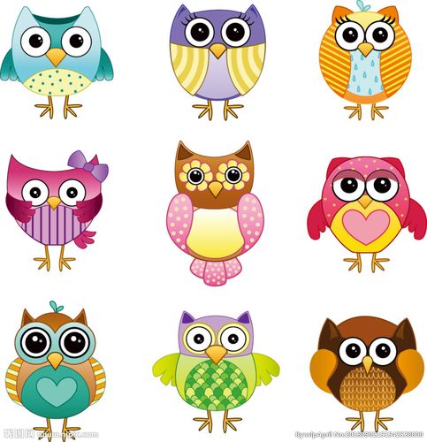 卡通可爱猫头鹰图片