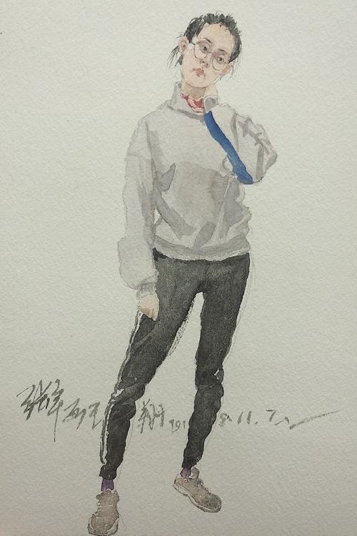 一组水彩人物速写2535min