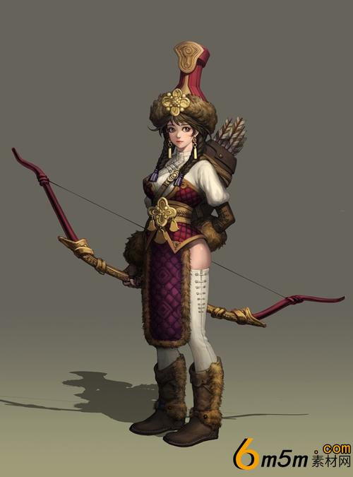 蒙古女射手护卫角色高清原画分享下载