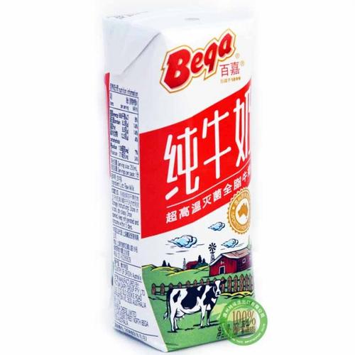 百嘉超高温灭菌全脂牛奶250ml*24盒/组