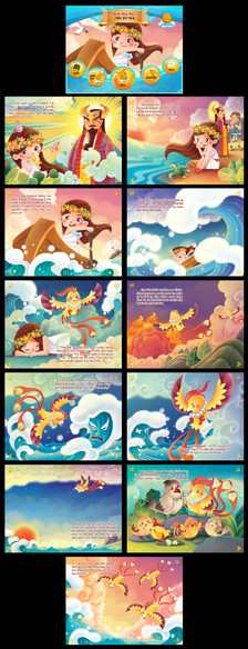 连环画精卫填海手抄报 手抄报图片大全