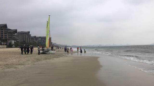 实拍汕尾金町湾海景