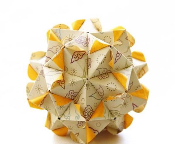 叠纸大全之如何折花球的方法与图解教程