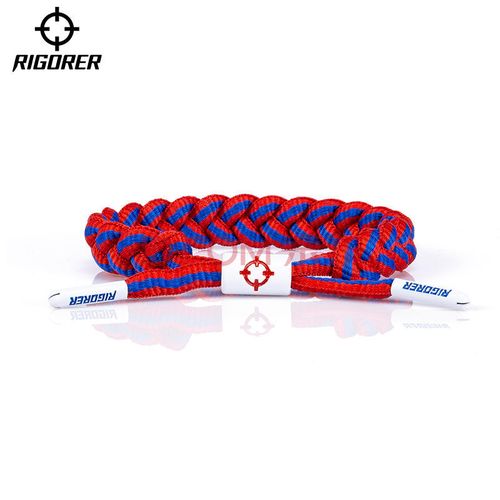 运动手绳情侣编织手绳大码调节篮球球星系列手绳篮球文化手环 红蓝