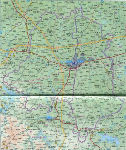 >> 金安区_裕安区地图