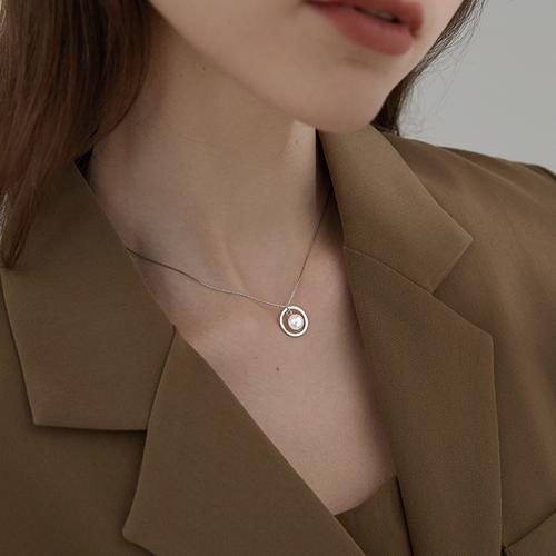 s925纯银流金岁月袁泉戴茜同项链冷淡珍珠项链