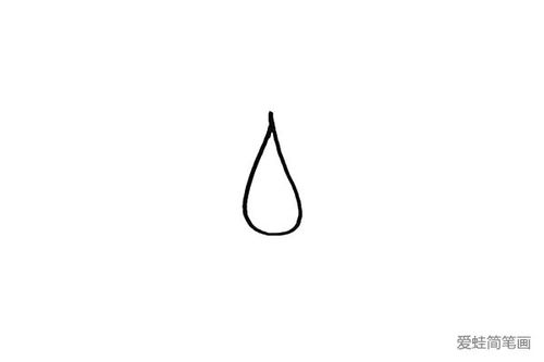 像一个水滴形.线条要画的圆润一些.