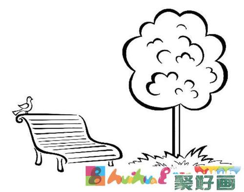 公园长椅简笔画怎么画简笔画教程