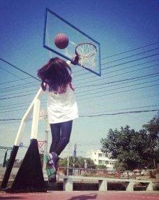 女生,头像,篮球,长发,背影