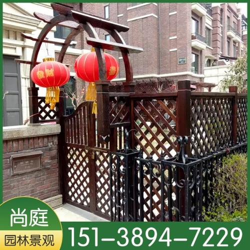 鹤壁中式防腐木门头小院防腐木门头防腐木门头定做