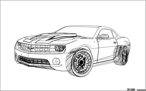 大黄蜂的汽车简笔画集