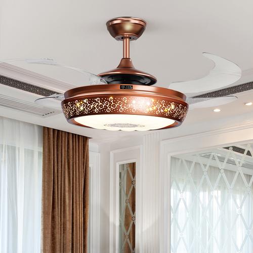 名家汇隐形风扇灯家用餐厅吊灯轻奢客