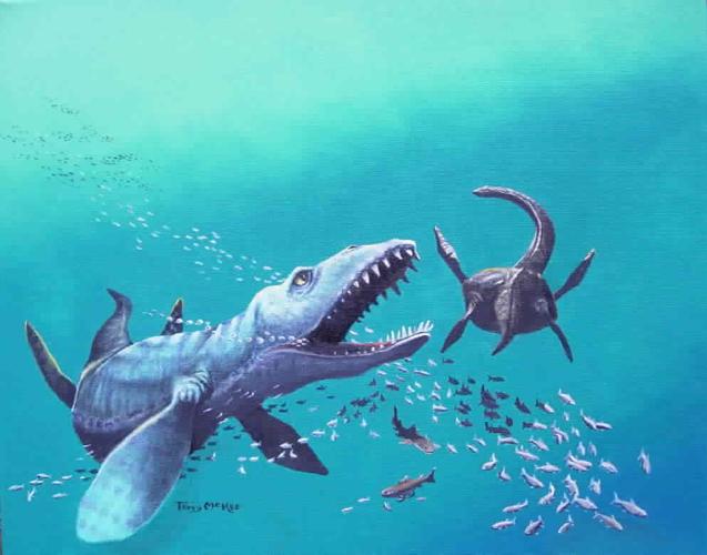 灭绝的史前海洋生物之最强大的水生猛兽-滑齿龙